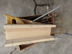 Box of Old Tools & Miter Box