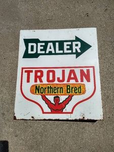 Vintage Metal Sign Trojan - 20 x 18