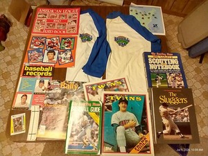 1990s Kids Sports Lot - Shirts, Book, Folders, Magazines, Etc.