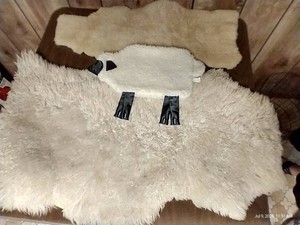 (2) Sheepskins & Water Bottle Cover
