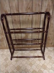 Dark Wood Quilt Rack - 27 Wide