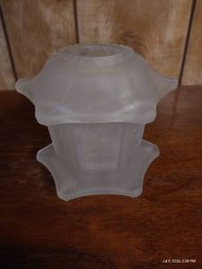 Vintage Homco Frosted Glass Pagoda Fairy Lamp