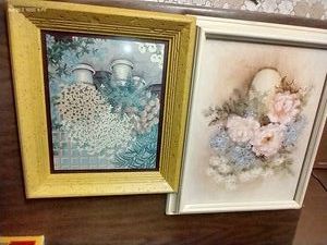 (2) Vintage Framed Floral Prints - Dorothy Saar & D.L. Rusty
