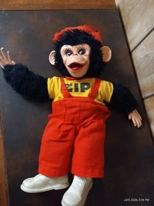 Vintage 1950s Zippy the Chimp Rushton Co. Plush Doll