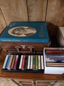 CD & Cassette Lot with Cassette Organizer Drawers