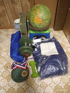 Misc. Lot - Globe, Air Mattress, Weights, Etc.