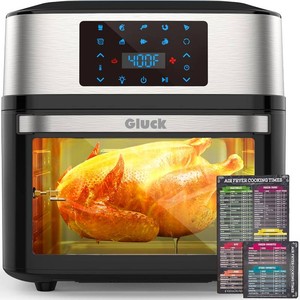 $130 Air Fryer Oven Large 20 QT, 10-in-1 Toaster Oven Air Fryer Combo with Window for Family, Airfryer Oven with Rotisserie, 3 Dehydrating Racks