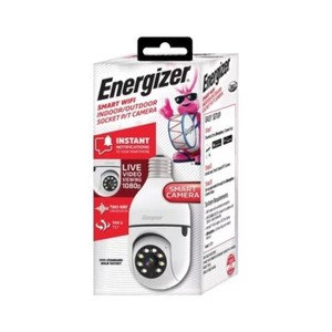 Energizer Smart 1080p Pan and Tilt Light Socket Camera without voice control Indoor Security, Wi-Fi, Smartphone App Control