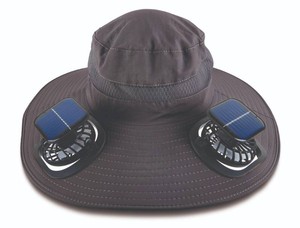 Wide Brim Hat with Cordless Fan