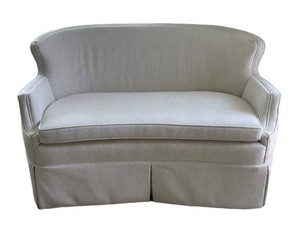 MB - Vintage Petite Curved Back Upholstered Sofa