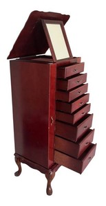 MB - Powell Olde English Wood Jewelry Armoire