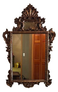 E - Vintage Rococo Style Ornate Wall Mirror