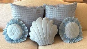 O - Blue Accent Pillow Set (Lot of 5)