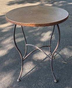 G - Hammered Copper Accent Table