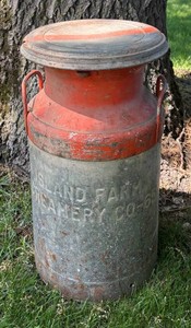 G - Vintage Island Farm Dairy Co. Milk Can