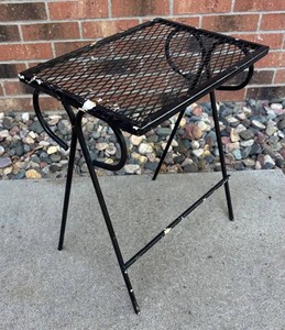 G - Vintage Metal Patio Accent Table