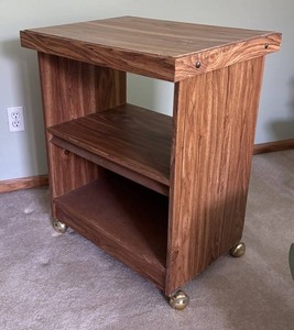 MB - Wooden Rolling Cart