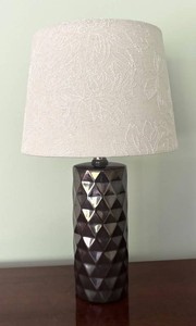 MB - Decorative Ceramic Table Lamp With Textured Shade