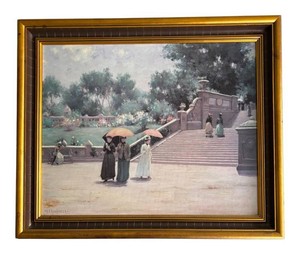 MB - Luther Emerson Van Gorder in the Park Framed Print