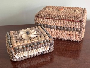 MB - Seashell Trinket Boxes (Lot of 2)