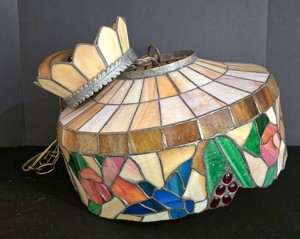 LL-FR - Tiffany-style Stained Glass Chandelier With Matching Shade