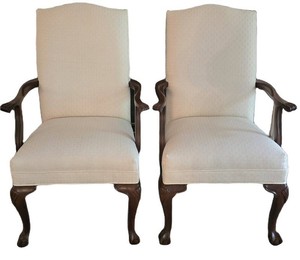 LR - Pair of Vintage Upholstered Armchairs