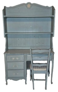 LL-ST - Vintage Williams Furniture Corp Hutch Desk & Chair Set