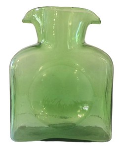 K - Vintage 1950s Blenko Double Spout Glass Water Bottle