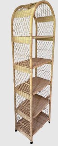 LL-FR - Vintage Wicker Etagere Bookcase