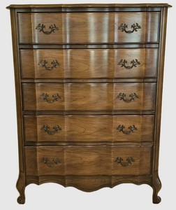LL-BR1 - Vintage French Provincial Serpentine Chest of Drawers