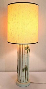 LL-BR2 - Bamboo Design Table Lamp With Fabric Shade