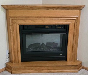 LL-FR - Electrofire Corner Fireplace Surround With Electric Insert