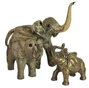 LL-FR - Elephant Figurine Set (Lot of 3)