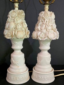 LL-BR1 - Vintage Ardalt Verithin Porcelain Lamps Pair