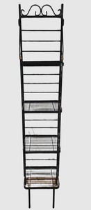 LL-FR - Metal Wall Rack Shelving Unit - Missing Top Finials
