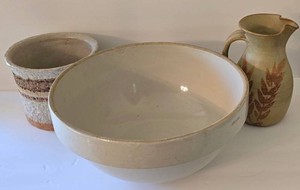 LL-FR - Red Wing Bowl, Bachmans Planter & Pitcher Pottery Mixed Lot
