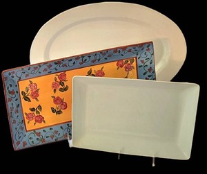 K - Certified International California Garden & Italian Platter Set (Lot of 3)