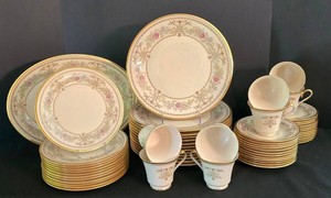 K - Vintage Lenox Castle Garden China Dinner Service (Lot of 62)