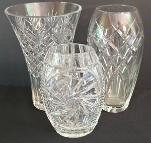 K - Crystal Vase Trio