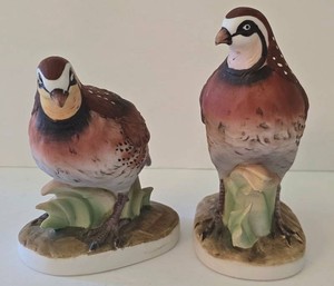 K - Vintage Lefton Bob White Figure Pair KW2002