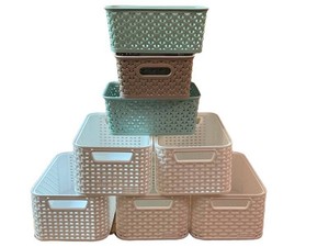 Storage Baskets Mixed Lot - Curver & Room Essentials (8 Pieces)