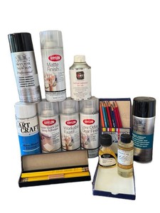 K - Art Supplies Mixed Lot Winsor & Newton Krylon Carolina Pencils