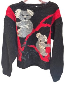 Vintage Woolrich Womens Wool Sweater Size L Koala Graphic