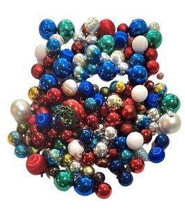 LL-ST - Christmas Tree Ornament Mixed Lot Assorted Globe Baubles