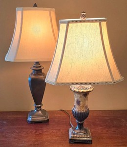 K - Table Lamps Pair With Shades