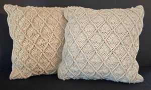 LR - Macrame Pillows 17 in (Lot of 2)