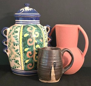 LR - Ceramic Vase Pitcher Mug Mixed Lot (Lot of 3)
