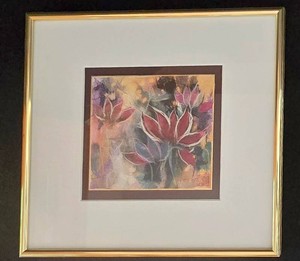 LR - Rice Paper Art - Young & Kyung Chun 10.25 X 11.25 in Framed