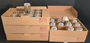 LR - Glass Candle Holders Mixed Lot 78 Pieces Letine Cylinder & Globe