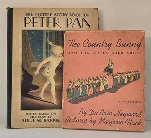 LR - Vintage Childrens Picture Books Peter Pan & Country Bunny (Lot of 2)